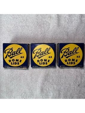 NOS Vintage Ball Dome Canning Lids Small Mouth Set Of 3 Boxes